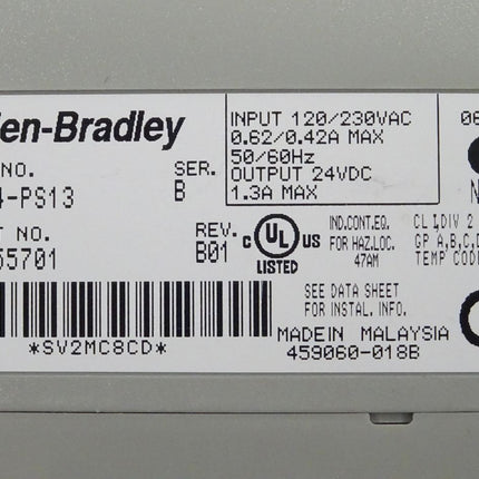 Allen-Bradley / AB / Flex I/O / Power Supply 1794-PS13 / 1794 - PS13 / Ser. B.