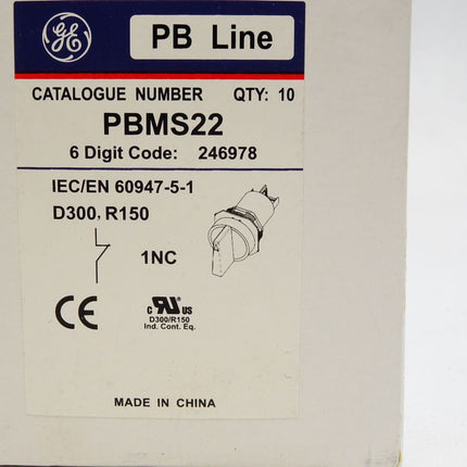 GE General Electric Drehschalter PBMS22 246978 / Inhalt : 10 Stück / Neu OVP - Maranos.de