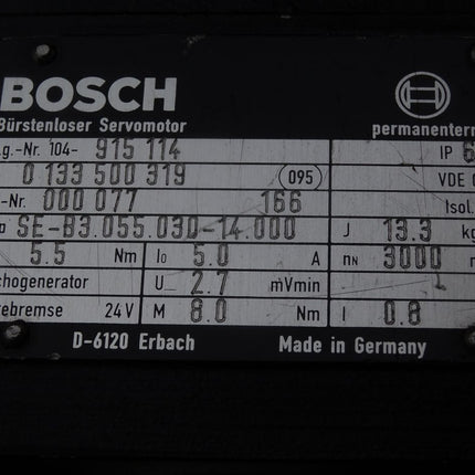 Bosch Servomotor 0133500319 SE-B3.055.030-14.000 3000min-1 - Maranos.de