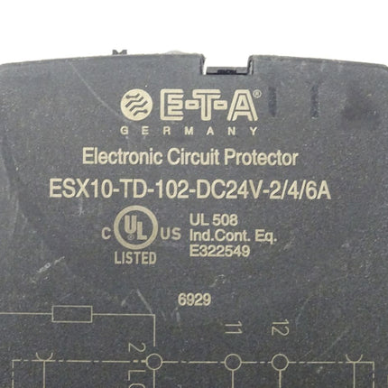 E-T-A Germany ETA ESX10-TD-102-DC24V-2/4/6A  Electronic Circuit Protector