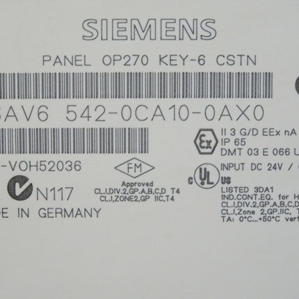 Siemens Panel OP270 KEY-6 CSTN 6AV6542-0CA10-0AX0 6AV6542-0CA10-0AX0 - Maranos.de