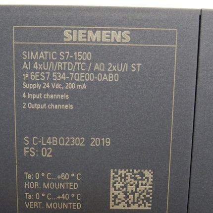 Siemens S7-1500 6ES7534-7QE00-0AB0 6ES7 534-7QE00-0AB0 - Maranos.de