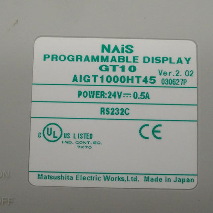 Nais GT10 Programmable Display AIGT1000HT45