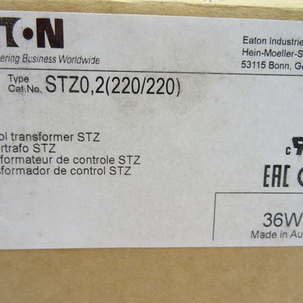 Eaton Control Transformer  STZ0,2 (220/220) / Steuertransformator / Neu OVP