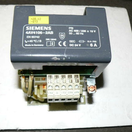 SIEMENS Simatic Trafo 4AV4106-2AB 400/230V 15V / GLEICHRICHTERGERAET / 1-Phase