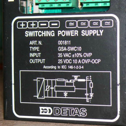 DETAS Switching Power Supply 001811 GSA-SWC10