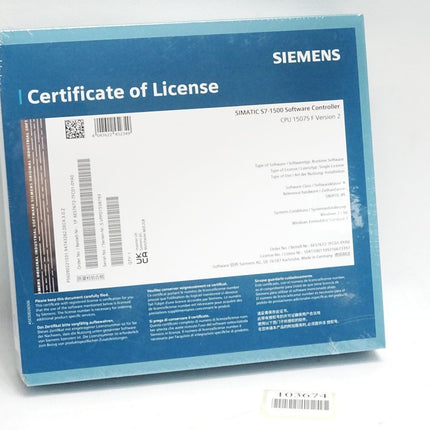 Siemens 6ES7672-7FC01-0YA0 6ES7 672-7FC01-0YA0 S7-1500 Failsafe Software Controller CPU 1507S / Neu OVP - Maranos.de