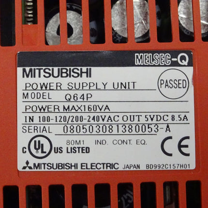 Mitsubishi Q64P Power Supply Unit Mower Max160VA