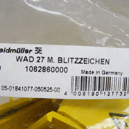 Weidmüller WAD27 M. Blitzzeichen 1062860000 / Inhalt : 10 Stück / Neu OVP