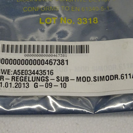 Siemens A5E03443516 ER Regelungs Sub Mod. Somidrive 611A / NEU