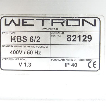 Wetron KBS 6/2 Kurvenblocksteuerung KBS6/2 400V / 50Hz / V 1.3