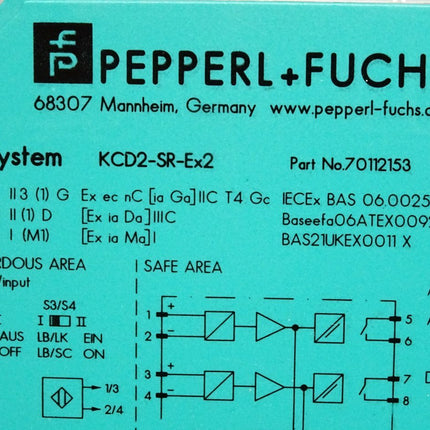 Pepperl+Fuchs Schaltverstärker K-System KCD2-SR-Ex2 70112153 - Maranos.de