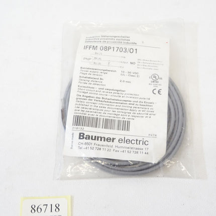 Baumer electric IFFM 08P1703/01 Induktive Näherungsschalter / Neu OVP