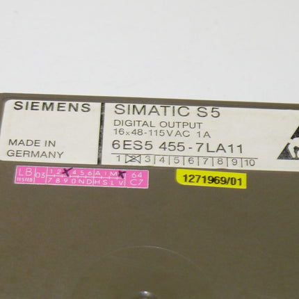 Siemens Simatic S5 6ES5455-7LA11 / 6ES5 455-7LA11 E:02