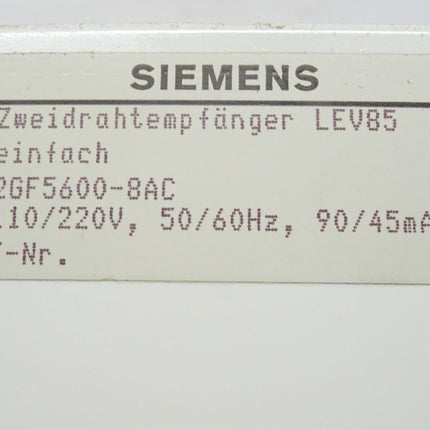 Siemens Zweidrahtempfänger LEV85 / 2GF5600-8AC / Neu OVP