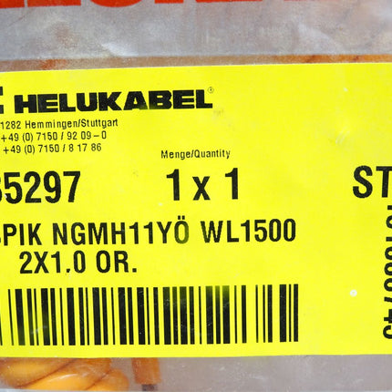 Helukabel 85297 PUR-Spiralkabel H05BQ-F orange 2 x 1 mm² WL 1500 mm / Neu OVP