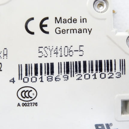 Siemens 5SY4106-5 5SY41 MCB A6 Leitungsschutzschalter