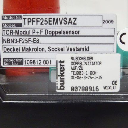 Bürkert TCR-Modul TPFF25EMVSAZ Doppelsensor NBN3-F25F-E8 neu