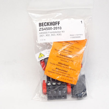 Beckhoff AX5000 Frontstecker Kit ZS4500-2010  (X01, X02, X03, X06) / Inhalt :  4 Stecker / Neu OVP