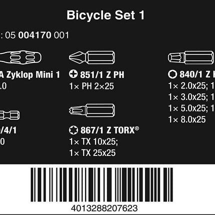 Wera Bicycle Set 1 / 05004170001 Fahrrad Werkzeugsatz - Maranos.de