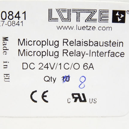 Lütze Microplug Relaisbaustein / 760841 / RE7-0841 / Inhalt : 8 Stück / Neu OVP