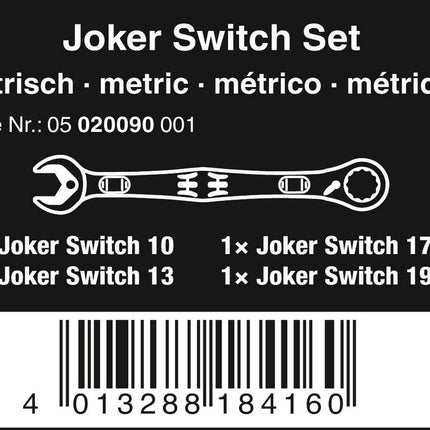 Wera 05020090001 Joker Switch Knarren-Ring-Maulschlüssel-Satz 4teilig 10 - 19mm - Maranos.de
