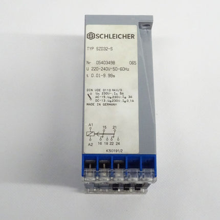 Schleicher SZD32-S Zeitrelais 0,01-9,99sec Zeitschaltuhr 05403498 neu-OVP