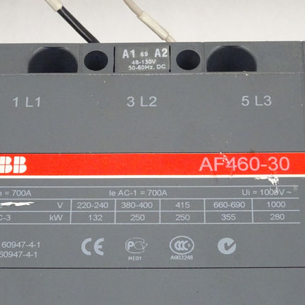 ABB AF460-30 Motorschütz / Leistungsschutzschalter 70A / 48-130V