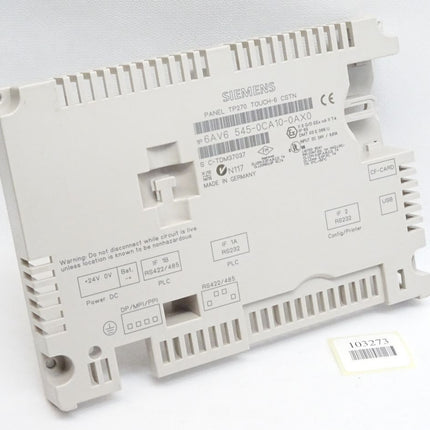 Siemens Backcover Rückschale Panel TP270 Touch-6 CSTN 6AV6545-0CA10-0AX0 6AV6 545-0CA10-0AX0 - Maranos.de