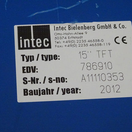 Intec 15" TFT Panel 786910