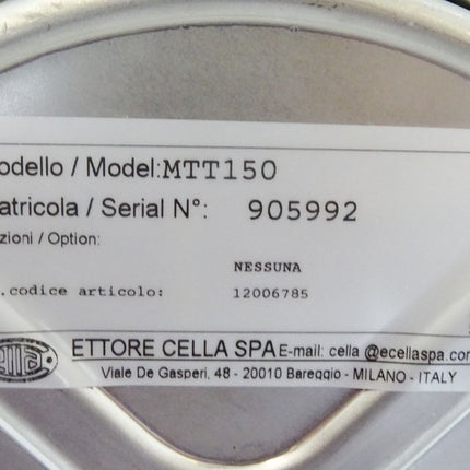 Wika Ettore Cella MTT150 Manometer 0-10bar / Neu