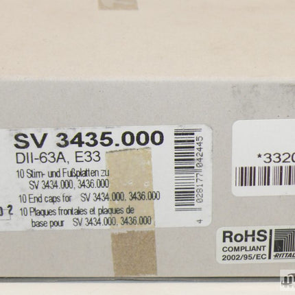 NEU-OVP 8x Rittal SV 3435.000 Strm- und Fußplatten DII-63A, E33 | Maranos GmbH