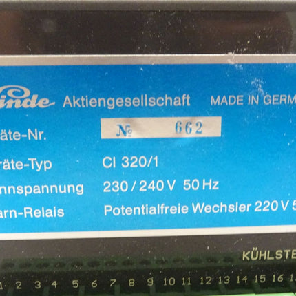 Linde CI320/1 CI 320/1 // 230/240V Kühlanlagen Steuergerät