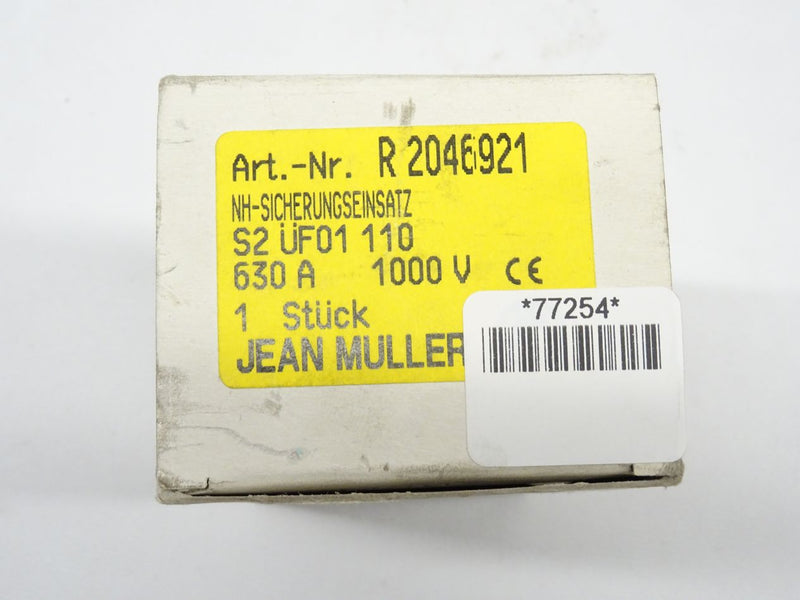 Jean Müller 630A-aR / 1000V/100kA S2üf01/110/630A / 1000V HLS 2 NEU-OVP