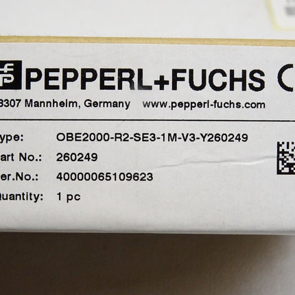 Pepperl+Fuchs Lichtschranke 260249 OBE2000-R2-SE3-1M-V3-Y260249 / Neu OVP - Maranos.de