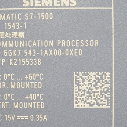 Siemens S7-1500 CP1543-1 6GK7543-1AX00-0XE0 6GK7 543-1AX00-0XE0 - Maranos.de