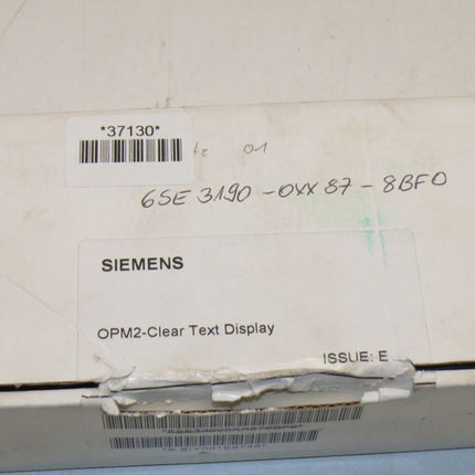 Siemens 6SE3190-0XX87-8BF0 OPM-Clear Test Display 6SE3 190-0XX87-8BF0 E: B