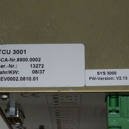 SCA Schucker TCU 3001 TemperaturreglerSCA-NR. 8900.0002 REV0002.0810.01