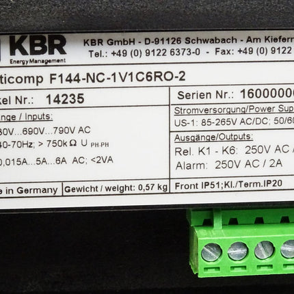 KBR 14235 mutlicomp F144-NC-1V1C6RO-2 4-quadrant Controller - Maranos.de