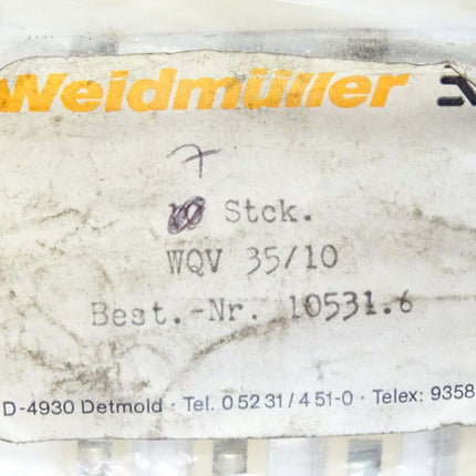 Weidmüller 1053160000 / WQV35/10 / Inhalt : 7 Stück / Neu OVP