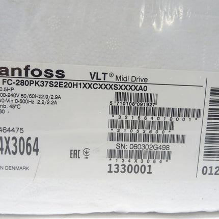 Danfoss 134X3064 Frequenzumrichter 0,37kW FC-280PK37S2E20H1XXCXXXSXXXXA0