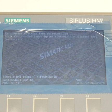 Siemens 6AG1123-2DB03-2AX0 SIPLUS HMI KTP400 Basic Panel 6AG1 123-2DB03-2AX0