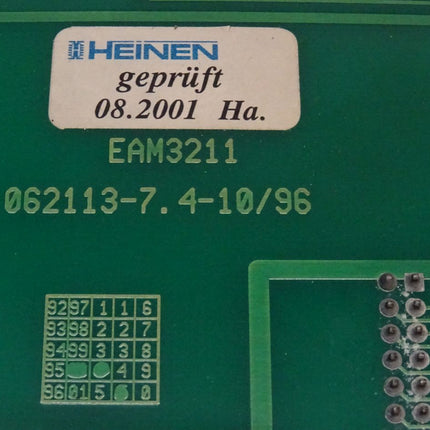 Heinen EAM3211 /17 Interface Kontrollplatine IND2040 / 062113-7.0-170