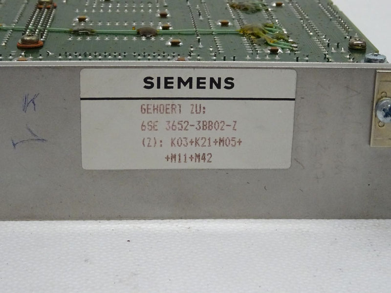 Siemens Steuerkarte Platine für 6SE3652-3BB02-Z / 6SE3 652-3BB02-Z