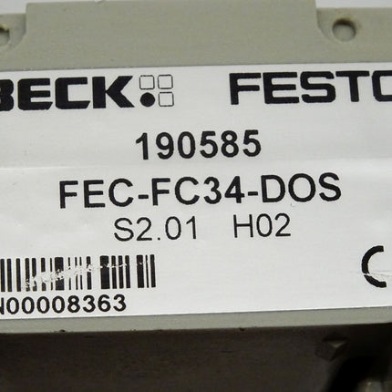 Festo Beck CPU I/O Module 190585 / FEC-FC34-DOS