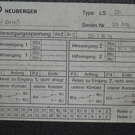 Neuberger BA35141/1 / LS 210