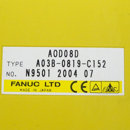 Fanuc AOD08D digitale Ausgabeeinheit A03B-0819-C152 // N9501 2004 07 NEU