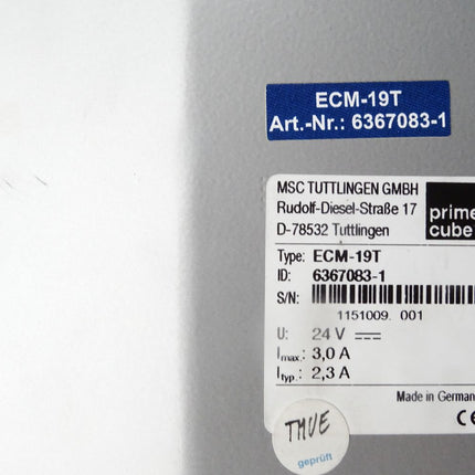 MSC Prime Cube ECM-19T 6367083-1 Display PC