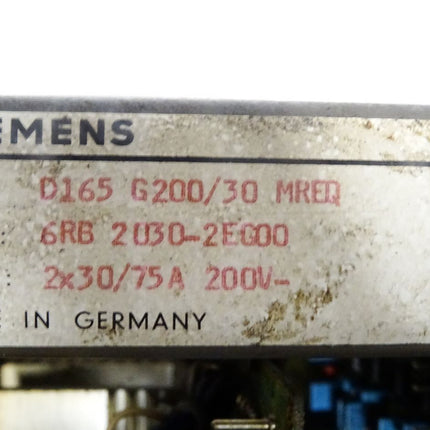 Siemens Simoreg Transistorsteller D165 G200/30MREQ 6RB2030-2EG00