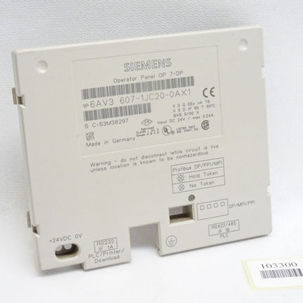 Siemens Backcover Rückschale Panel OP7-DP 6AV3607-1JC20-0AX1 6AV3 607-1JC20-0AX1 - Maranos.de